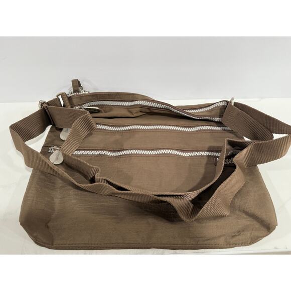 Baggallini Brown Travel Crossbody Bag, Lightweight Organizer, Minimalist Core - Picture 3 of 9